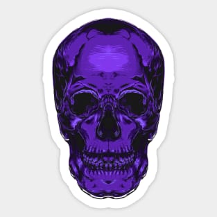 Purple Skull Head Sticker